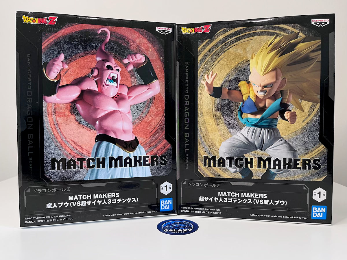 Dragon Ball Z Figure Bundle Set - Match Makers - Super Saiyan 3 Gotenks VS Majin Buu - 4983164288223 + 4983164288230