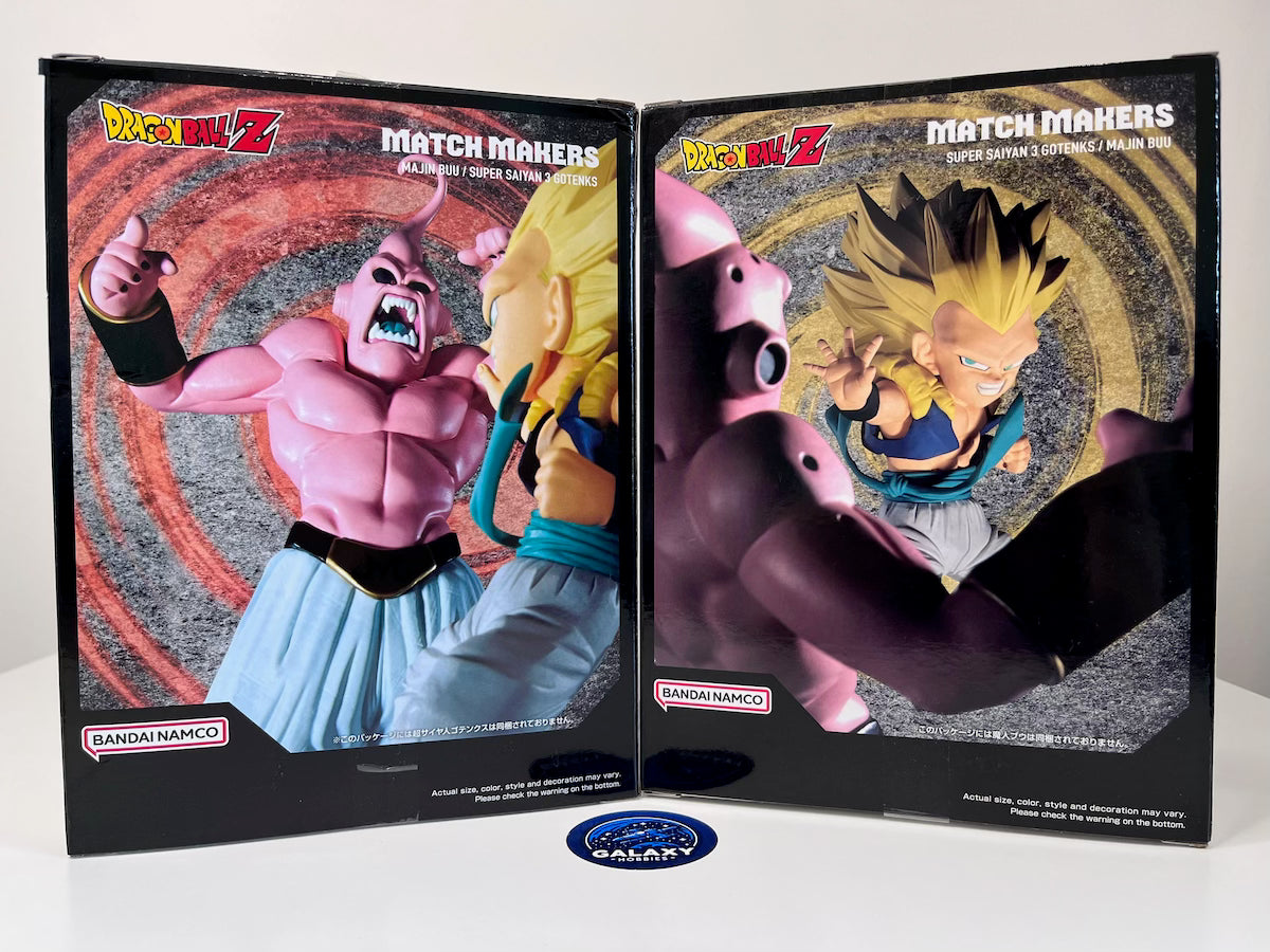 Dragon Ball Z Figure Bundle Set - Match Makers - Super Saiyan 3 Gotenks VS Majin Buu - 4983164288223 + 4983164288230