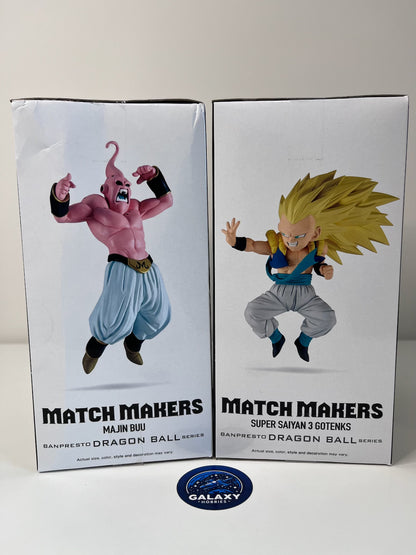 Dragon Ball Z Figure Bundle Set - Match Makers - Super Saiyan 3 Gotenks VS Majin Buu - 4983164288223 + 4983164288230