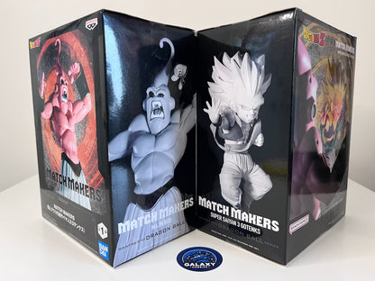 Dragon Ball Z Figure Bundle Set - Match Makers - Super Saiyan 3 Gotenks VS Majin Buu - 4983164288223 + 4983164288230